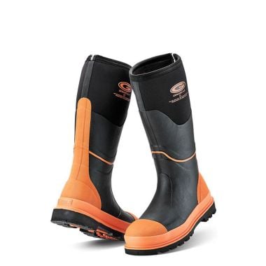 Grubs Ceramic 5.0 Full Safety Wellington Boots - Orange/Black 