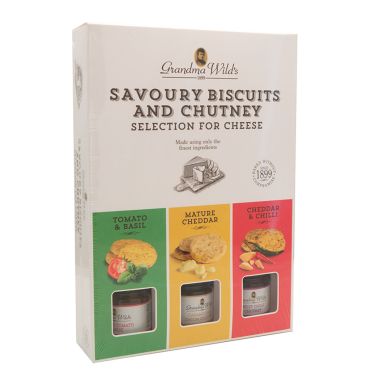 Savoury Biscuits & Chutney Selection Box - 495g