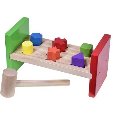 Kandy Toys Wooden Hammer Bench Playset