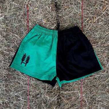 Hexby Unisex Harlequin Shorts - Green/Black