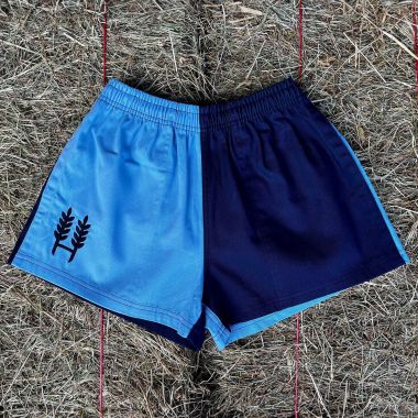 Hexby Unisex Harlequin Shorts - Light Blue/Navy