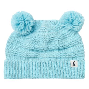 Joules Baby Pom Pom Knitted Hat – Lagoon