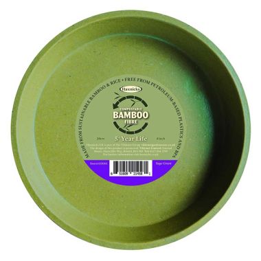 Haxnicks Compostable Bamboo 8” Plant Saucer – Sage Green
