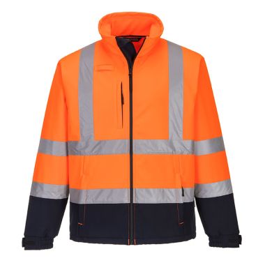 Portwest S425 Hi-Vis Contrast Softshell Jacket – Orange