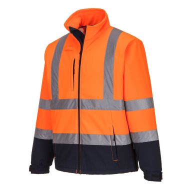 Portwest S425 Hi-Vis Contrast Softshell Jacket – Orange