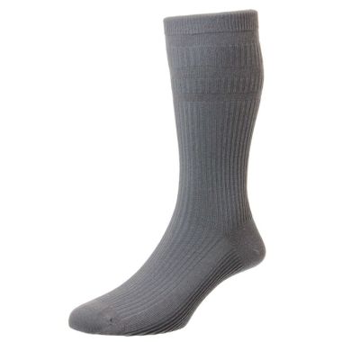HJ Hall Cotton Rich Softop® Extra Wide Socks - Grey