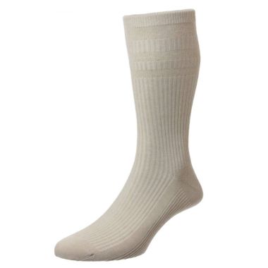 HJ Hall Cotton Rich Softop® Extra Wide Socks - Oatmeal