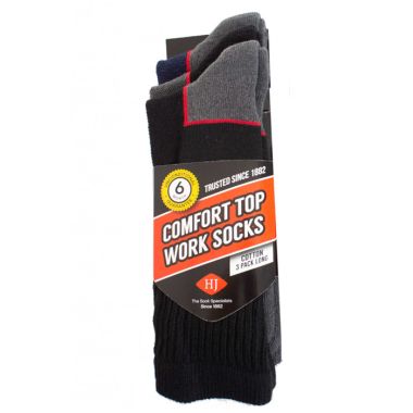 HJ Hall Men’s Comfort Top Work Socks – Pack of 3