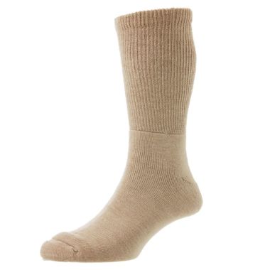 HJ Hall Wool Diabetic Sock – Beige