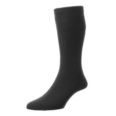 HJ Hall Wool Rich Softop® Extra Wide Socks – Black