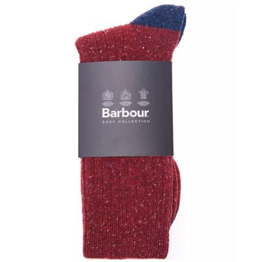 Barbour Houghton Socks - Red/Navy