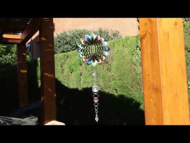 Spin Art Spectrum Wind Spinner with Crystal Tail