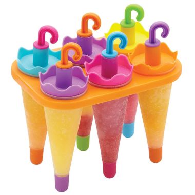KitchenCraft Umbrella Lolly Makers With Stand - Set of 6