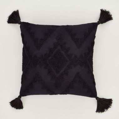 Pineapple Elephant Imani Tufted Cushion - Black