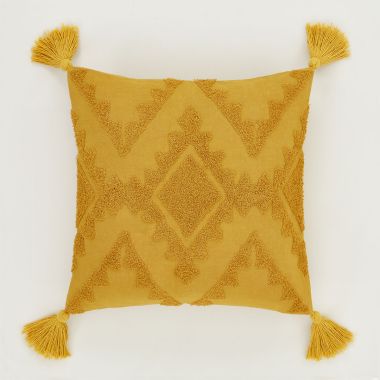 Pineapple Elephant Imani Tufted Cushion - Ochre