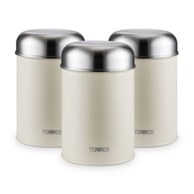 Tower Infinity Stone Canisters, Pebble - Set of 3