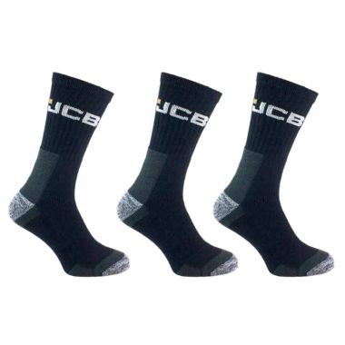 JCB Black Work Socks – Pack of 3 