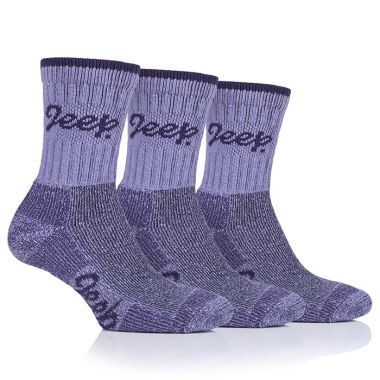 Jeep Women’s Boot Socks, Pack of 3 – Lilac/Purple