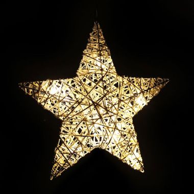 Jingles LED Woven Star Decoration – 30cm