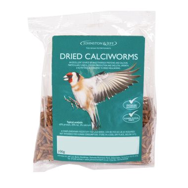 Johnston & Jeff Dried Calciworms – 100g