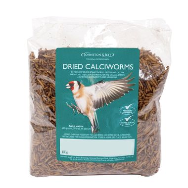 Johnston & Jeff Dried Calciworms – 1kg