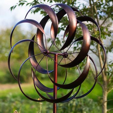 Jonart Designs- Jubilee Verdigris Finish Wind Sculpture WINDSPINNER Sp405 