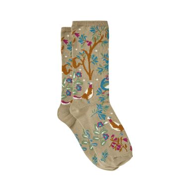Joules Women's Everyday Ankle Socks - Cream Woodland 