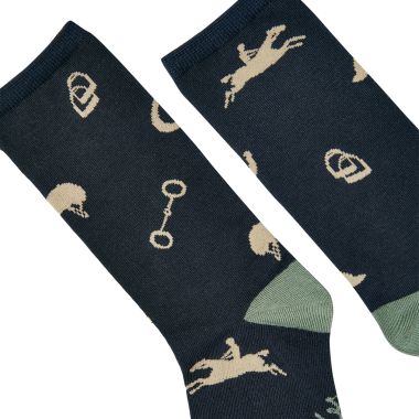 Joules Women's Everyday Ankle Socks - Navy Horseshoe