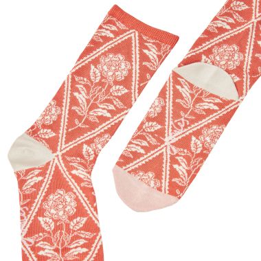 Joules Women's Everyday Ankle Socks - Pink Floral 