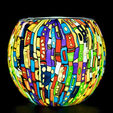 Benaya Art Ceramics Kaleidoscope Tealight Holder