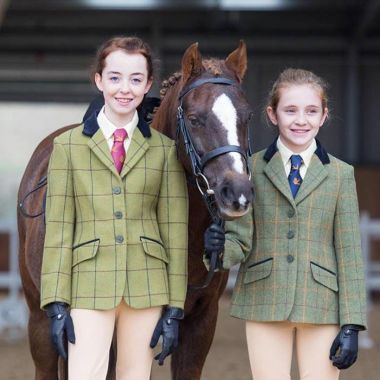 Shires Children's Aubrion Saratoga Jacket - Red/Yellow/Blue Check
