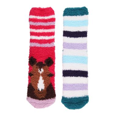 Wildfeet Women's Lounge Socks, Pack of 2 - Horse