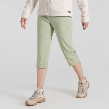 Craghoppers Women’s Kiwi Pro II Crop Trousers - Bud Green