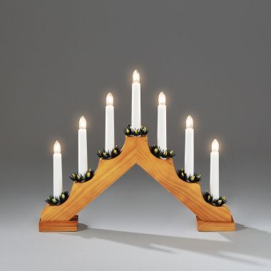 Konstsmide LED Light Oak 7 Candle Candlestick Bridge