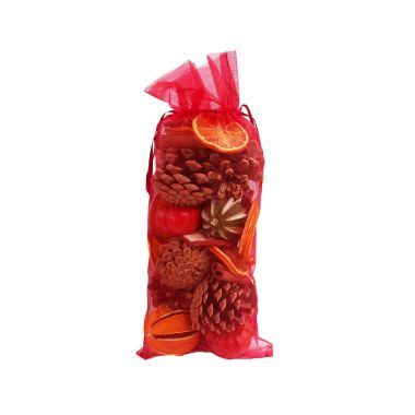 Pinecone, Cinnamon & Fruit Organza Bag - Large