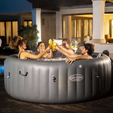 Lay-Z-Spa Santorini Hydrojet Pro Inflatable Hot Tub, 5-7 Person [2022]