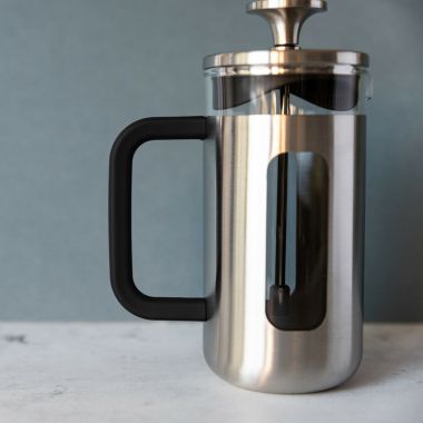 La Cafetière 3-Cup Glass / Stainless Steel Pisa Cafetiere, 350ml - Silver