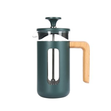 La Cafetière 3-Cup Glass / Stainless Steel Pisa Latte Cafetiere, 350ml - Green