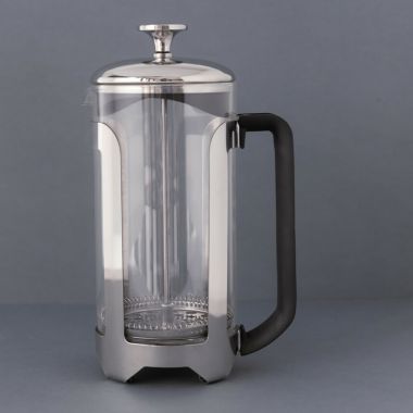 La Cafetière 12-Cup Glass / Stainless Steel Roma Cafetière, 1.5L – Silver