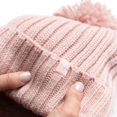 Heat Holders Women’s Arden Pom Pom Hat – Dusky Pink