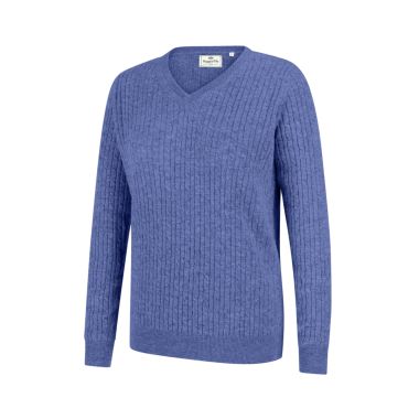 Hoggs of Fife Women's Lauder Cable Pullover - Violet