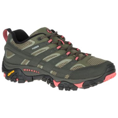 Merrell Women’s Moab 2 Gore-Tex Low Walking Shoes – Beluga/Olive
