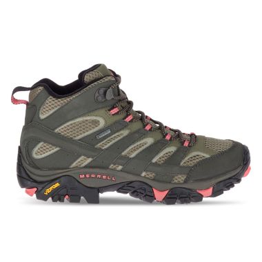 Merrell Women’s Moab 2 Gore-Tex Mid Walking Boots – Beluga/Olive