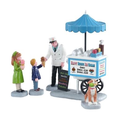 Lemax Christmas Figurine - Happy Scoops Ice Cream Cart