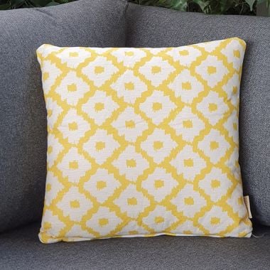 Bramblecrest Square Scatter Cushion, Pantone Range - Lemon Medallion