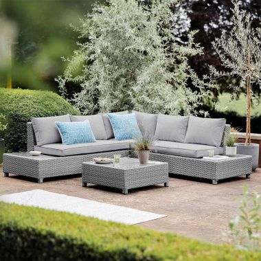 LG Outdoor Monte Carlo 4 Seater Corner Lounge Garden Furniture Set