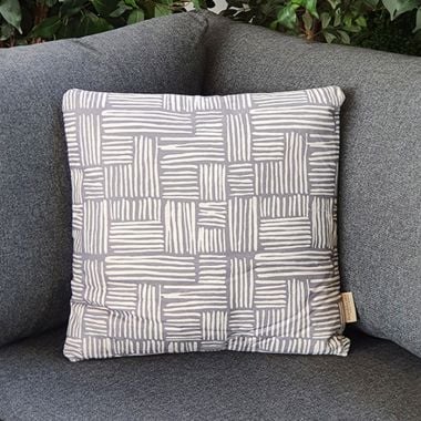 Bramblecrest Square Scatter Cushion, Pantone Range - Light Grey Wicker