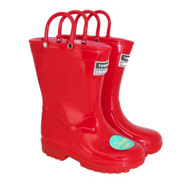 Town & Country Children's Light Up Wellingtons - Red