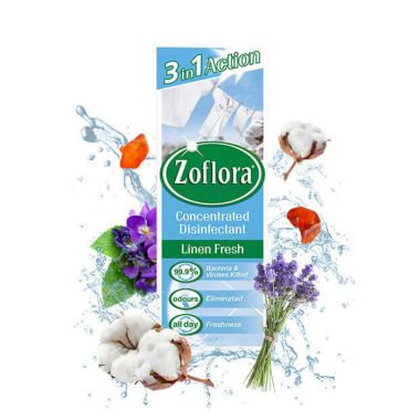 Zoflora Concentrated Disinfectant, 120ml, Linen Fresh - Pack of 3