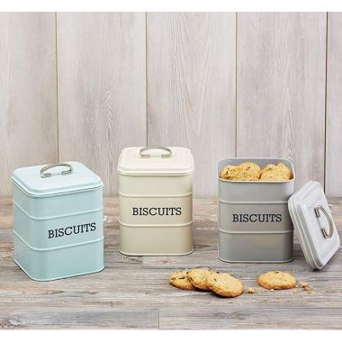 KitchenCraft 'Living Nostalgia' Vintage Biscuit Tin - Grey